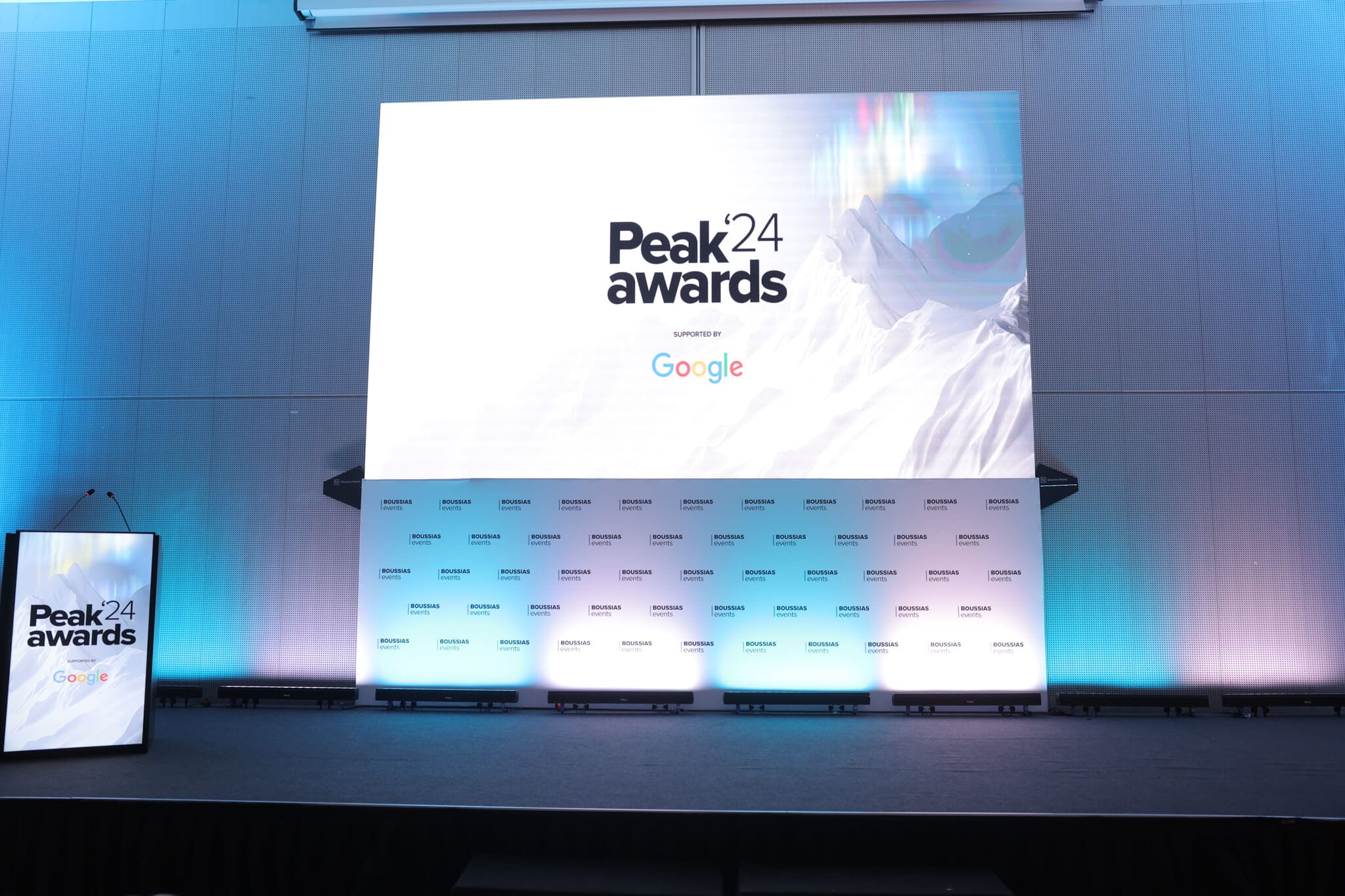 Bravescale team at the Peak Awards 2024 with three awards