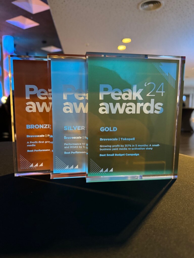 Bravescale with Gold, Silver and Bronze awards at the Peak Awards 2024